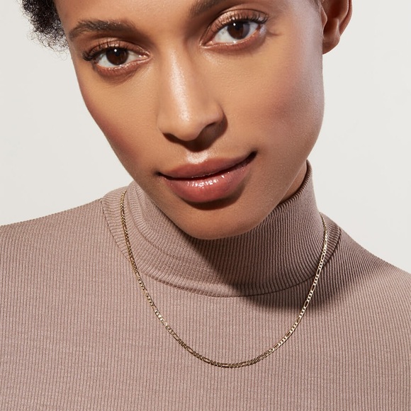 Ana Luisa Figaro Chain Elegant Gold Chain Necklace 14K Gold Dipped - Picture 1 of 6